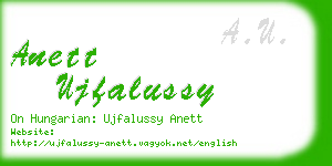 anett ujfalussy business card